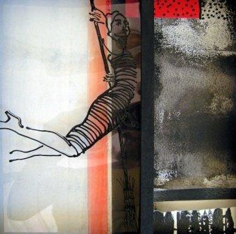 Hexen 11  Folie und Glasfarbe auf Holz  30x30  2012