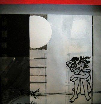 Hexen 7  Folie und Glasfarbe auf Holz   30x30  2012