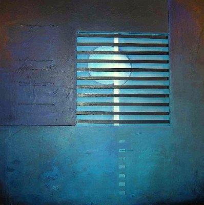 2 JALOUSIEN Ein Tag im November 21.00 Uhr 80x80 Holz und Acryl 2009