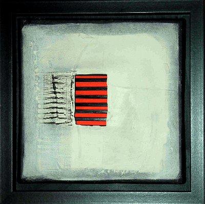 JALOUSIEN Macht Neugierig 25x25 Acryl und Kunststof auf Leinwand 2009