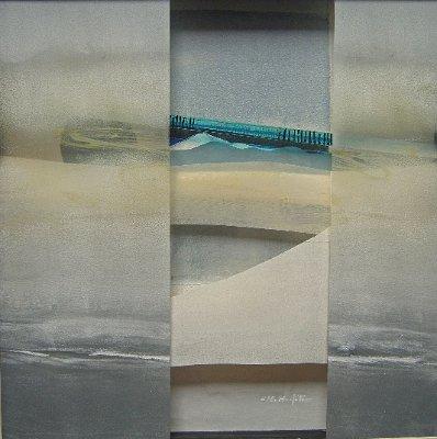 Lencois 1 Folie und Glasfarbe auf Holz 42x42 2012