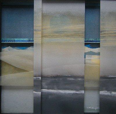 Lencois 2Folie und Glasfarbe auf Holz 42x42 2012