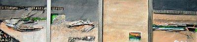 3 DRIFTWOOD 5  Acryl  Mischtechnik    62x15  2010