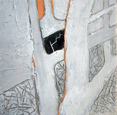 5 In den Baeumen 2  Acryl und Bleistift auf Leinwand  20x20    2010